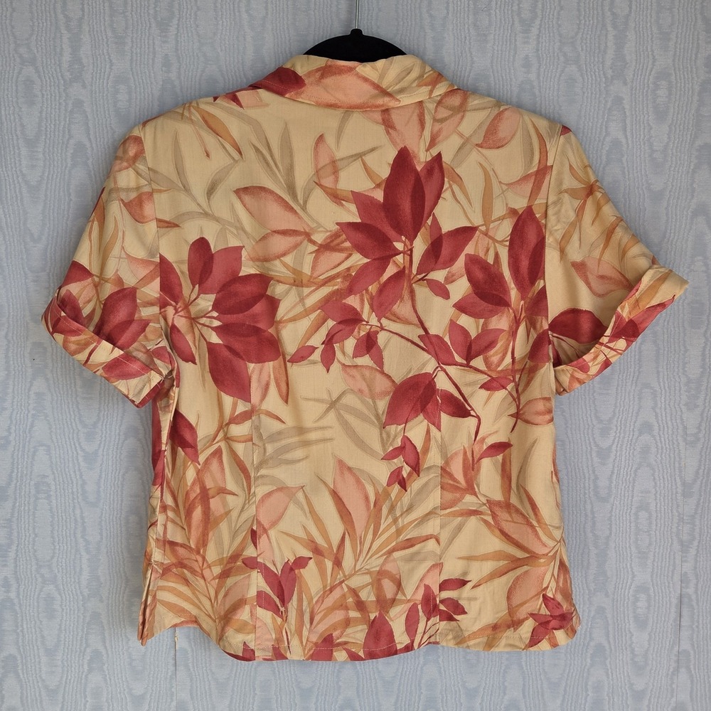 Vtg Napa Valley Button Down Shirt Women's S Tailored Tropical Retro Hawaiian - Picture 4 of 9